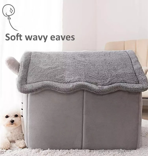 Imagen 4 de 10 de Cama Cucha Tipo Casa Desarmable Perro Gato