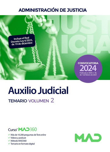 Libro Auxilio Judicial Temario Volumen 2 - Varios