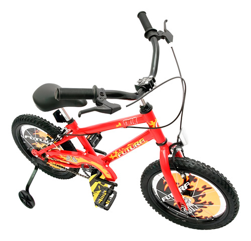 Bicicleta Futura Rod.16 4050 Varon Caño Grueso Rojo
