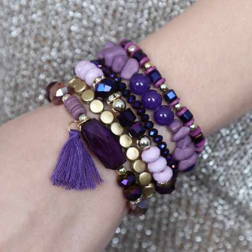 Riah Fashion Coin Bead Multicapa Declaración Versátiles De
