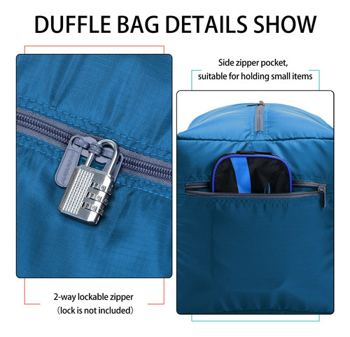 Bolsa De Lona Ifaraday Plegable De 30 A 75 Litros, Ligera, R
