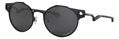 Gafas de sol polarizados Oakley Deadbolt Standard con marco de titanio color satin black, lente black de plutonite prizm, varilla satin black de titanio - OO6046