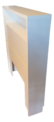 Respaldo Mueble Para Sommier 1 Plaza Y 1 /2 Madera Enchapada Blanco (Usado)