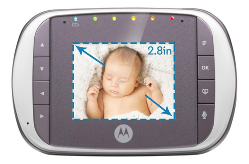 Baba Eletrônica Com Monitor Motorola Mbp-35s Com Tela 2.8 Cor Branco