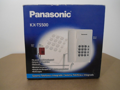 Teléfono Alambrico Negro Panasonic Original Kx-ts500
