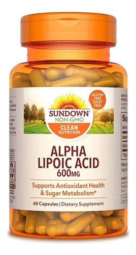 Acido Alfa Lipoico 600mg Antioxidante Universal 60 Capsulas