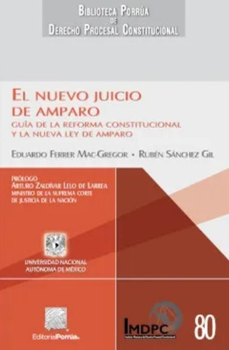 El Nuevo Juicio De Amparo. Guía De La Reforma Constitucional Y La Nueva Ley De Amparo, De Ferrer Mcgregor, Eduardo | Sánchez Gil, Rubén. Editorial Porrúa México, Tapa Blanda En Español, 2021