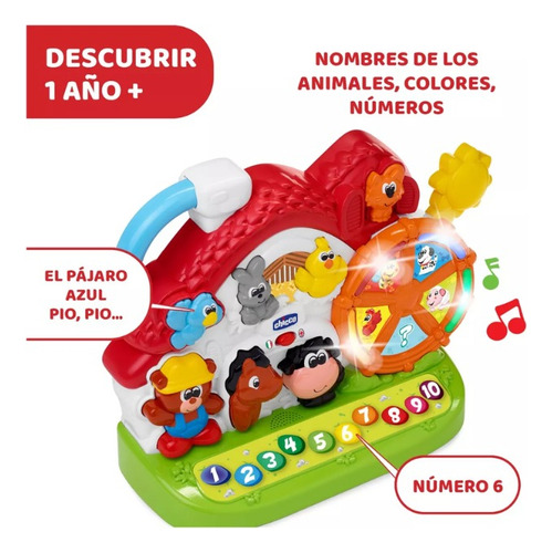 Juguete Didáctico Chicco Nueva Granja Parlante Bilingue