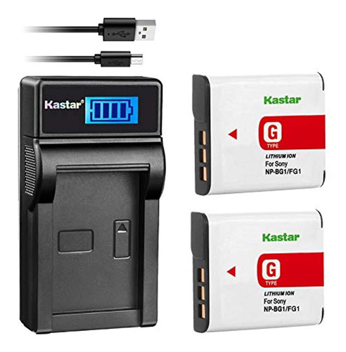 Bateria Kastar X2  Lcd Cargador Usb Delgado Para Sony Npbg1 