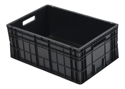 Caixa Container Organizador Plastico Empilhavel 46l Preta