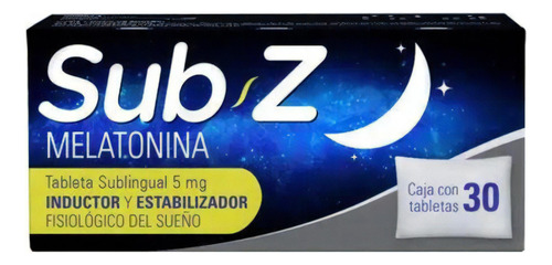 Melatonina Tableta Sublingual Sub Z 2 Packs De 30 Caps C/u Sabor Sin Sabor