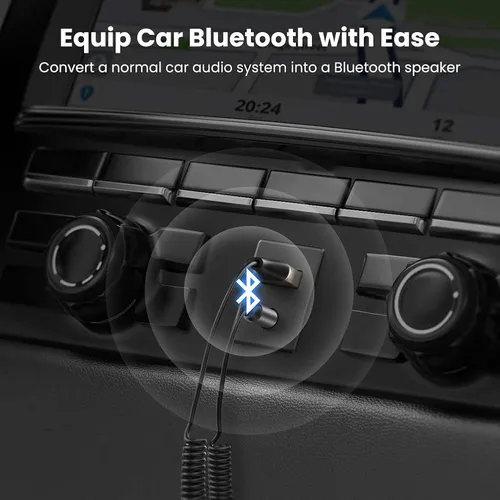 Adaptador Bluetooth Ugreen 2.0 A Jack 3.5mm Con Micrófono