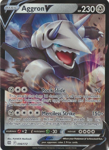 Aggron V 096/172 Ultra Raro Pokemon Tcg