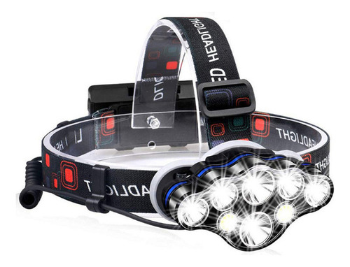 Linterna De Cabeza Led Recargable Frente Pesca