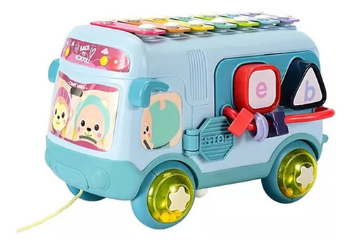 L Brinquedos Educativos De Xilofone Bus Puzzle Para Crianças