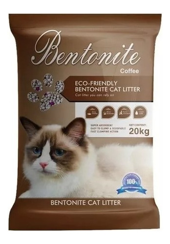 Arena Sanitaria Premium Para Gatos, Importada 20kg Café