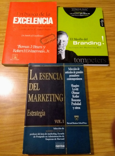 Lote X 3 Libros Management Negocios Marketing Tom Peters Y+