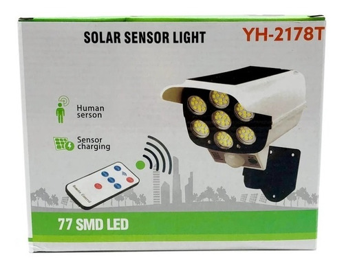 Imagen 5 de 6 de Foco Solar Camara Con Sensor De Movimiento + Control