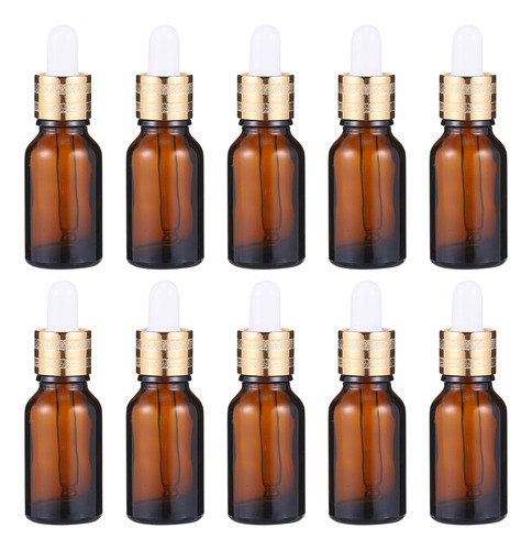 10 Frascos Cuentagotas, Botellas De Vidrio Para Esencias, Ac