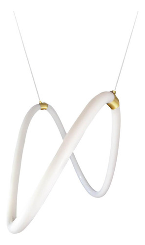  Trybo Design Lustre Design Moderno Knot 38w - Silicon Led 6000k - Ouro