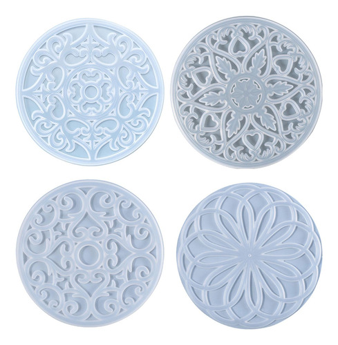 4 Uds. Herramientas De Posavasos De Resina De Mandala