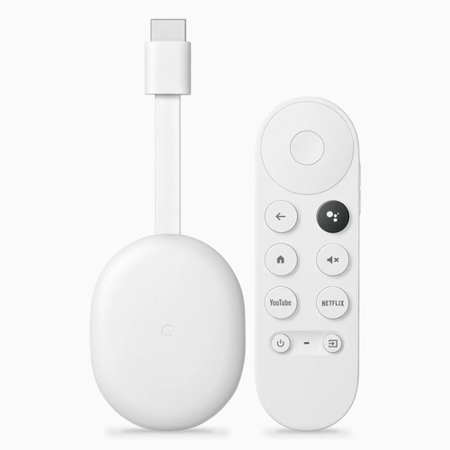 Google Chromecast 4 Com Controle Android Tv 4k Hdr10+ 60fps