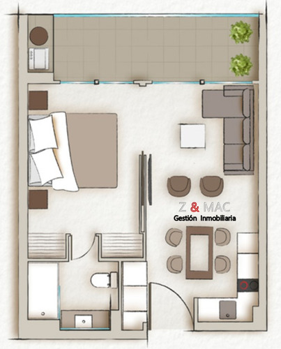 Amoblado / Estoril - Las Condes / 1d, 1b, Box Y Bodega