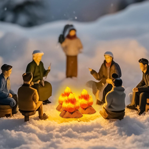 30 Piezas De Fogata En Miniatura, Diorama De Fuego Falso, De