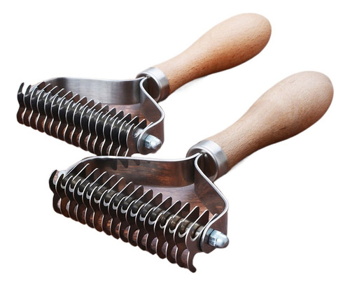 2 Pet Grooming Brush Comb Safe Undercoat Rake For Hair