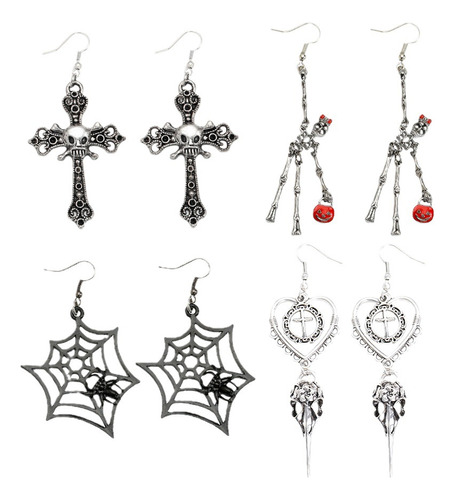 Pendientes Góticos Halloween,juego De Pendientes Estilo Punk