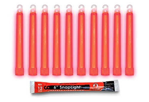 Cyalume Snaplight Red Light Sticks  6 Pulgadas De Grado Indu