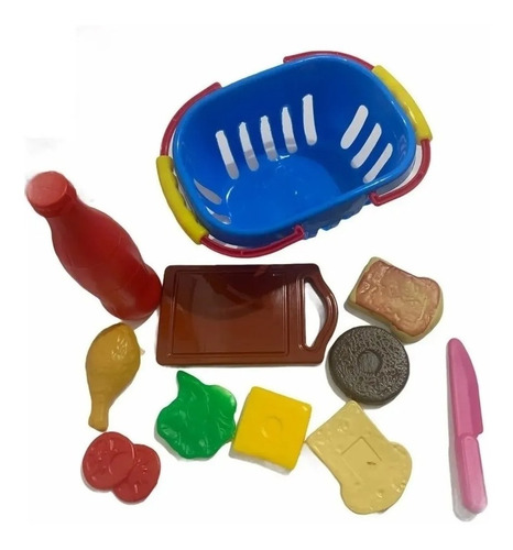 Canasta De Picnic Comiditas Verduras Compras Accesorios Edu
