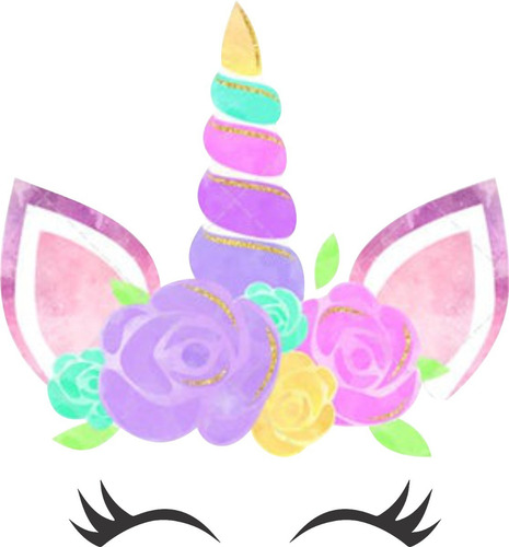 Imagem 2 de 7 de Adesivo Parede Unicornio Glitter + Corações Estrelas + Nome