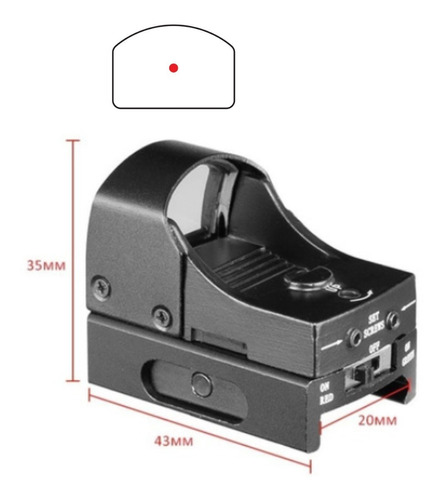 Mira Laser Red Dot Mini 20mm Holographic Reflex Xtrem