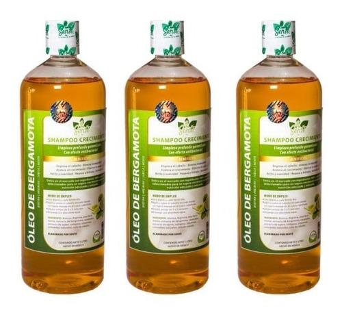 3 Shampoo Oleo De Bergamota