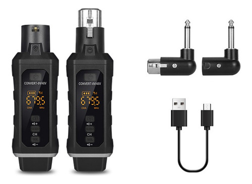 Sistema Adaptador Xlr Transmisor De Micrófono Inalámbrico R