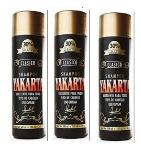 Shampoo Yakarta Clásico 650 Mls, Pack 3 Botellas Envío Grati