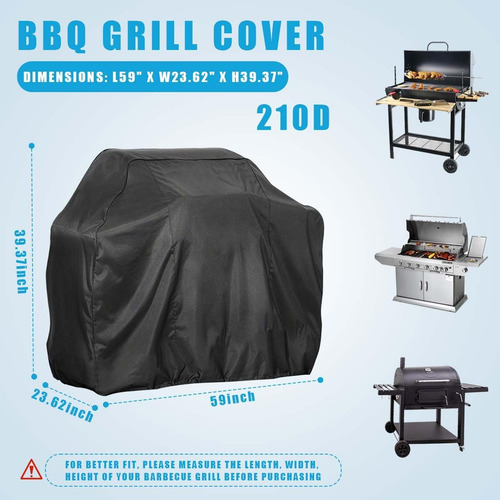 Funda Impermeable Para Parrilla De 60 Pulgadas, Resistente A