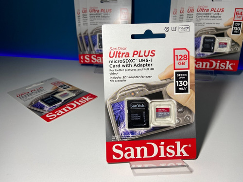 Memoria Microsd Ultra Plus 128gb C10 130mb/s La Mas Rápida!