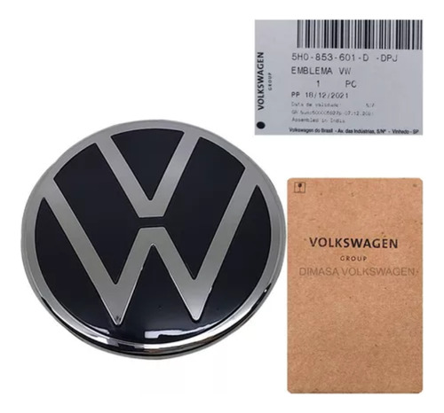 Emblema Grade Dianteira Virtus 2021 2022 2023 Volkswagen