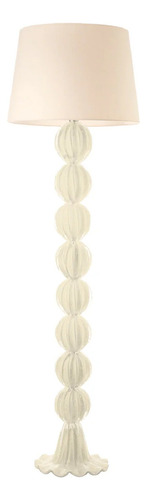 Abajur De Chão Para Quarto Sala 120 Cm Murano Lord Tavares Cúpula Creme Estrutura Marfim