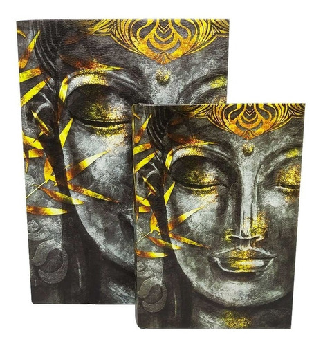 Conjunto Com 2 Caixas Livro Decorativo - Buda/ Ganesha