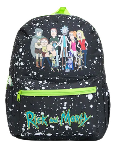 Mochila Escolar Rick And Morty Original Licencia Oficial Negro Rick And Morty