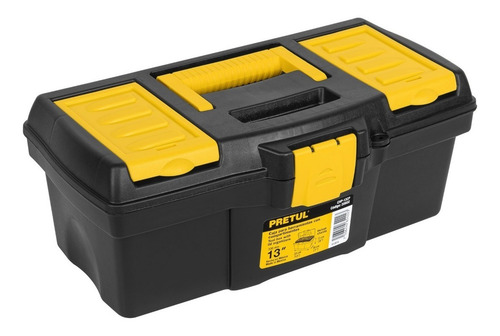 Caja de herramientas Pretul CHP-13CP de plástico 18cm x 33cm x 13cm negra