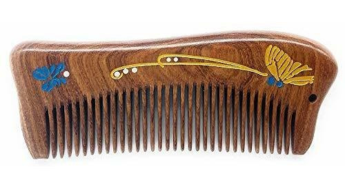 Peines - Sitronugras Handmade Sandalwood Hair Comb, Anti-sta