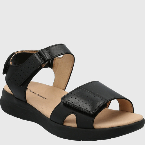 Sandalia Cuero Mujer Spinal Qtr Strap Negro Hush Puppies