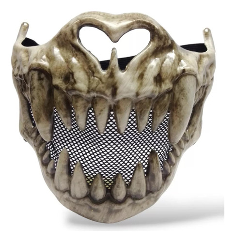 Mascara Presas Dragão Caveira Esqueleto Dente Halloween