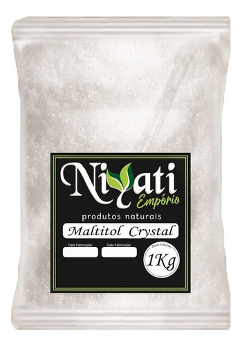 Maltitol Cristal Puro 1 Kg Adoçante Natural - Niyati