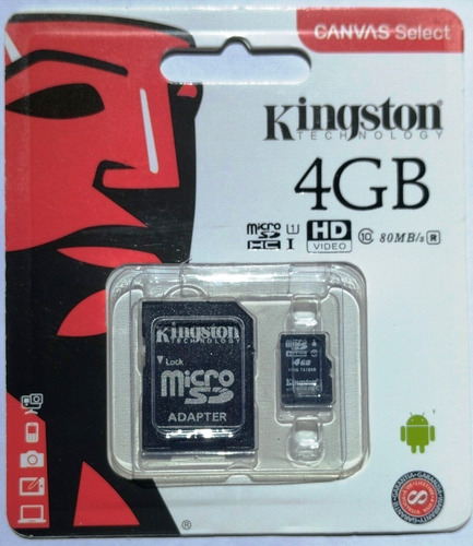 Memoria Micro Sd 4gb Con Adaptador