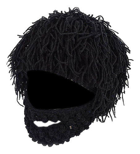 A Gorro Tejido Con Barba Para Niños, Máscara De Esquí